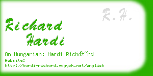 richard hardi business card